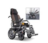 Silla De Ruedas Electrica Plegable,Doble Función Plegado Rápido Silla Eléctrica Compacta Accionamiento con Silla de Ruedas Eléctrica o Manual,Respaldo Ajustable Heavy Duty para Silla de Ruedas de Anci