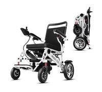 Silla de ruedas eléctrica plegable inteligente para adultos: todo terreno, plegable liviana, motores dobles, potencia portátil, pesa solo 36 libras