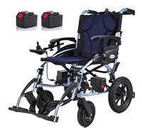Silla de Ruedas Eléctrica Plegable Ligera 15 Kg, Ancho del Asiento 46 cm, Silla de Movilidad con Batería de Litio Extraíble, Sillas de Ruedas Motorizadas; Palanca de mando, para personas mayores