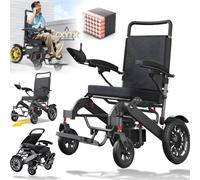 Silla de ruedas eléctrica plegable, ligera de 57 libras, motores duales de 500 W, rango de viaje de más de 12 millas, silla de ruedas motorizada inteligente para adultos