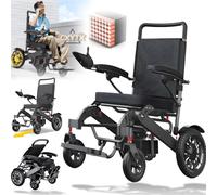 Silla de ruedas eléctrica plegable, ligera de 57 libras, motores duales de 500 W, rango de viaje de más de 12 millas, silla de ruedas motorizada inteligente para adultos