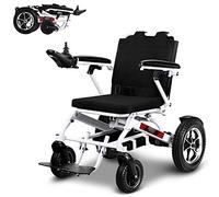 Silla de ruedas eléctrica plegable, ligera, portátil, plegable, plegable, compacta, para ayuda a la movilidad, silla de ruedas, batería dual, silla de ruedas eléctrica con mayor autonomía de cond