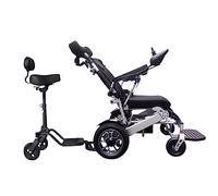 Silla de ruedas eléctrica plegable, ligera, resistente a la intemperie, exclusiva silla de ruedas eléctrica, controlador inteligente, motores potentes, carga de 100kg (C 26A)