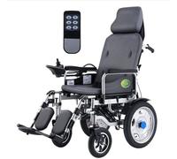 Silla de Ruedas Eléctrica Plegable Ligera y Portátil con Mando a Distancia, Capacidad 150KG, Doble Modo Manual/Eléctrico, Respaldo Ajustable - Batería de Litio 24V, Autonomía 25KM, Motor 250W