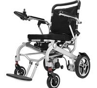 Silla de Ruedas Eléctrica Plegable - Silla de Ruedas Eléctrica para Adultos, Palanca de Mando de 360 °, Ayuda para Movilidad de Viaje para Transporte Todo Terreno, 12 Mi Cruise Rang