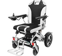Silla de ruedas eléctrica plegable, silla de ruedas para atención médica para adultos, batería extraíble, palanca de mando de 360°, adecuada para personas mayores