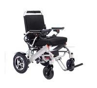 Silla de Ruedas Eléctrica Plegable Silla Móvil para Adultos Silla de Ruedas Eléctrica Todo Terreno Silla de Ruedas de Movilidad Hecha de Estructura de Aleación de Aluminio,Silver