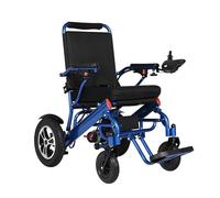 Silla de Ruedas Eléctrica Plegable Silla Móvil para Adultos Silla de Ruedas Eléctrica Todo Terreno Silla de Ruedas de Movilidad Hecha de Estructura de Aleación de Aluminio,Blue