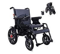 Silla de ruedas eléctrica plegable sin energía: silla de ruedas eléctrica para pacientes mayores, discapacitados y hemipléjicos