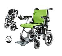 Silla de ruedas eléctrica plegable ultraligera de 14 kg for adultos, con 20 km de autonomía, doble motor, aprobada for viajes en avión, con dos modos de control y plegado rápido en 1 segundo.