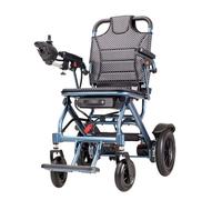 Silla de ruedas eléctrica plegable y ligera for adultos y viajes, con una autonomía de 20 km, batería extraíble de 10 Ah y capacidad de carga de 100 kg.