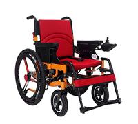 Silla De Ruedas Eléctrica Plegable Y Ligera, Ruedas Traseras De 24 Pulgadas, Silla De Ruedas Deportiva Todo Terreno, Plegable Y Compacta Con Ayuda For La Movilidad(Red)