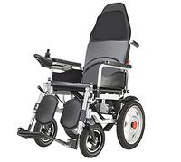 Silla de ruedas eléctrica portátil plegable, silla de ruedas auxiliar de rehabilitación médica, adecuada para personas mayores discapacitadas que viajan con molestias en la cintura y las piernas