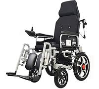 Silla de ruedas eléctrica portátil, silla de ruedas de movilidad para rehabilitación médica para adultos, adecuada para que las mujeres embarazadas con discapacidad de edad avanzada viajen y cami