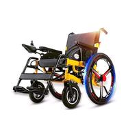 Silla de Ruedas Electrica Portatil, Silla de Ruedas Eléctrica Plegable y Ligera, Silla de Ruedas Todo Terreno Motorizada 360° Joystick, para Ancianos y Discapacitados. (Color : A)