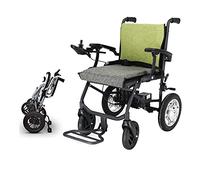 Silla de ruedas eléctrica, scooter de movilidad plegable y liviano, control dual que se puede abrir en 1 segundo, reposapiés móvil plegable, 2 baterías Silla de viaje en autobús eléctrica o manual de