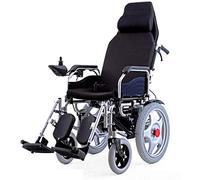 Silla de ruedas eléctrica Silla de ruedas eléctrica plegable con reposacabezas, silla eléctrica portátil plegable y liviana, energía eléctrica o manipulación manual, respaldo y pedal ajustables Cómodo