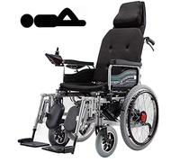 Silla de ruedas eléctrica, silla de ruedas eléctrica resistente con reposacabezas, plegable, energía eléctrica o manipulación manual, respaldo y pedal ajustables, ideal para exteriores o interiores, p