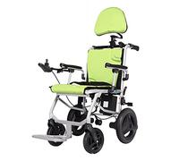 Silla de ruedas eléctrica, silla de ruedas plegable ligera para adultos con palanca de mando, funcionamiento manual o eléctrico de doble función para uso con discapacidades