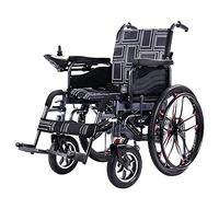 Silla de ruedas eléctrica, silla de ruedas plegable y ligera Silla de ruedas eléctrica plegable todo terreno adecuada para todo tipo de carreteras Estructura de acero con alto contenido de carbono 360