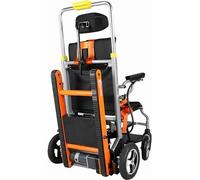 Silla de ruedas eléctrica, silla de ruedas portátil para escaleras para personas mayores - Silla elevadora de escaleras móvil motorizada a batería con chasis elevador para personas con disca