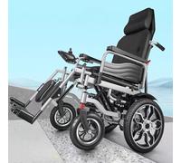Silla de ruedas eléctrica, silla de transporte eléctrica portátil, plegable para adultos, motorizada plegable, cómodo cojín de asiento, soporta 330 libras. (12AH)