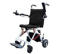 Silla de ruedas eléctrica, sillas de ruedas eléctricas plegables y livianas para personas mayores, sillas de ruedas para discapacitados Una variedad de diseños humanizados Linternas de doble acción pu