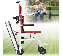 Silla De Ruedas EléCtrica Sube escaleras eléctrico con chasis de orugas, con carretilla manual, silla de escaleras portátil plegable, incluye batería de litio, capacidad de carga 169 kg, ade