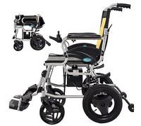Silla de ruedas eléctrica ultraligera plegable, silla eléctrica portátil, silla de ruedas asistida automática inteligente multifunción, 12 Mi Cruise Rang