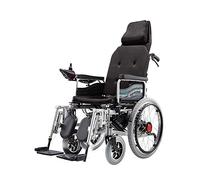 Silla de ruedas,Eléctrico Plegable Ancianos Discapacitados Intelgent Automático Totalmente acostado Cuatro ruedas Scooter Carga 100Kgepbs Sistema de frenos - Rojo/Negro Plegable, GX-Wheel