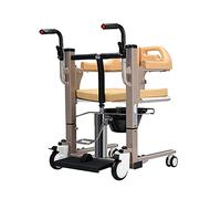 Silla de ruedas elevadora de pacientes, ayuda portátil para elevación de transferencia de pacientes con asiento dividido de 180°, silla de ducha para discapacitados, personas mayores
