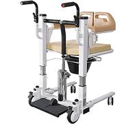 Silla de ruedas elevadora de pacientes para el hogar Silla de transferencia portátil con asiento dividido de 180 ° Cómoda junto a la cama Baño Silla de ruedas Inodoros Ayuda de transferencia de asien