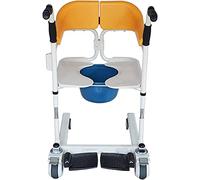 Silla de ruedas elevadora de pacientes para el hogar, silla de transporte con asiento dividido de 180 grados, sillas de ruedas de baño, silla de ducha para pacientes con cama, para adultos,