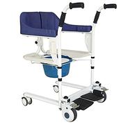 Silla de ruedas elevadora de pacientes para el hogar, silla de transporte con asiento dividido de 180 grados, sillas de ruedas de baño, silla de ducha para pacientes con cama, para adultos,