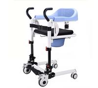 Silla de ruedas elevadora de pacientes para el hogar, silla elevadora de transferencia portátil, silla de ducha con cómoda junto a la cama con cojines de asiento y cuña, palanca de cambios para el h