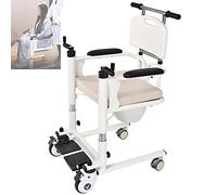 Silla de ruedas elevadora de pacientes, silla de transferencia para atención al paciente, respaldo grande, liviana, antideslizante, duradera, cómoda, plegable, para pacientes paralizados