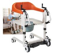 Silla de Ruedas elevadora para Pacientes Silla de Transferencia para el Cuidado del Paciente, Silla de Ruedas portátil para baño 4 en 1, Altura Ajustable, Antideslizante, para Pacientes para