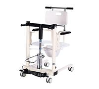 Silla de ruedas elevadora para uso doméstico Elevador de transporte portátil para silla de ruedas con ruedas y asiento dividido de 180° Silla de transferencia 5 en 1 para personas mayores