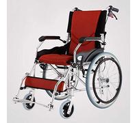 Silla de ruedas ergonómica, aleación de aluminio plegable luz portátil con cómodo reposabrazos neumático inflable seniors/discapacitados viaje rolley, portátil