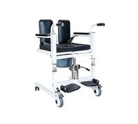 Silla de ruedas hidráulica multifuncional con elevación de pacientes, silla de transferencia para baño para personas mayores discapacitadas con asiento dividido de 180° y cuña