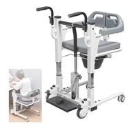 Silla de ruedas hidráulica para pacientes con asiento dividido de 180° para ancianos y discapacitados traslado a domicilio