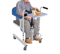 Silla de ruedas hidráulica para pacientes, silla de traslado para pacientes, silla de enfermería de transferencia para ancianos, embarazadas, personas con discapacidad y personas (azul)