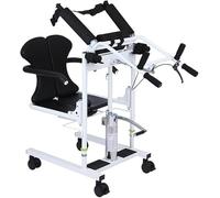 Silla de ruedas hidráulica para traslado de pacientes para el hogar portátil de transferencia de enfermería Silla Elevador de pacientes silla de transferencia para el hogar con 180 ° Split asiento