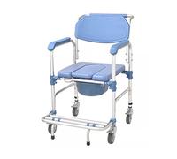 Silla de ruedas hidráulica para traslado de pacientes, silla de ducha de aleación de aluminio impermeable para pacientes mayores, inodoros de cabecera para el hogar, 150 kg