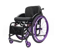 Silla de ruedas ligera autopropulsada, plegable, portátil, todo terreno para personas con discapacidad física y ancianos, ancho del asiento 40 cm