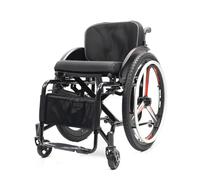 Silla de ruedas ligera autopropulsada, plegable, portátil, todo terreno para personas con discapacidad física y ancianos, ancho del asiento 40 cm