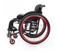 Silla de ruedas ligera de aleación de aluminio para adultos, manual autopropulsado con frenos de mano, ruedas de liberación rápida, diseño plegable, ayuda de movilidad para discapacidades