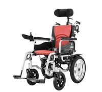 Silla de Ruedas Ligera, Eléctrica con Reposacabezas, Plegable Y Potable Portátil Liviana con Cinturón de Seguridad, Energía Eléctrica O Manipulación Manual, Respaldo Ajustable Y Pedal