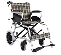 Silla de ruedas ligera para adultos, plegable, con 4 frenos, portátil, 41 cm, con bolsillos de almacenamiento, aluminio, 13 kg, portátil