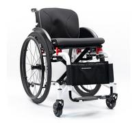 Silla de ruedas ligera para adultos, silla de ruedas plegable deportiva,silla de ruedas de aleación de aluminio,reposapiés oscilante, Extracción con un botón,Respaldo partido(Seat width 42cm/16.5in,C)
